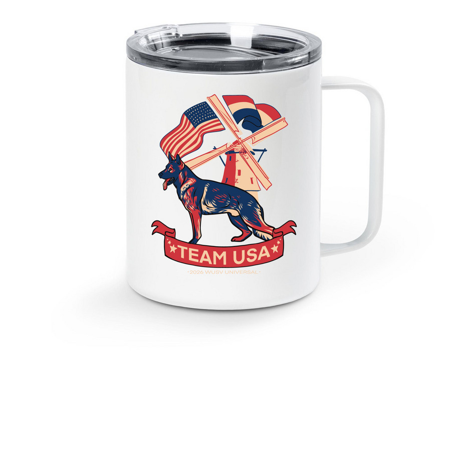 Team Ori Universal Sieger 2026, a White Stainless Steel Travel Mug
