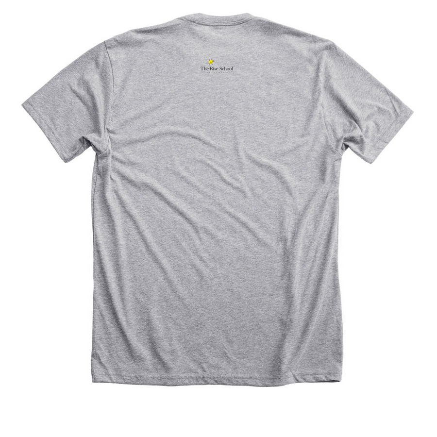 The Future is Inclusion, a Athletic Heather Premium Unisex Tee (back-view)