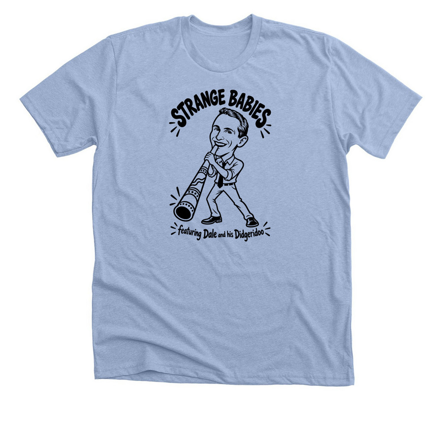 Strange Babies Tees, a Heather Baby Blue Premium Unisex Tee