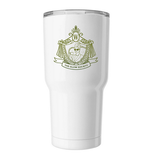 Double logo tumbler, a White Insulated Tumbler