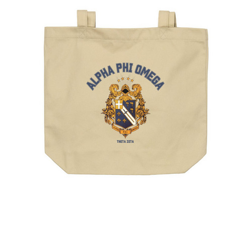 APO Crest Tote: College Core Collection&nbsp;, a Oyster Organic Cotton Tote Bag