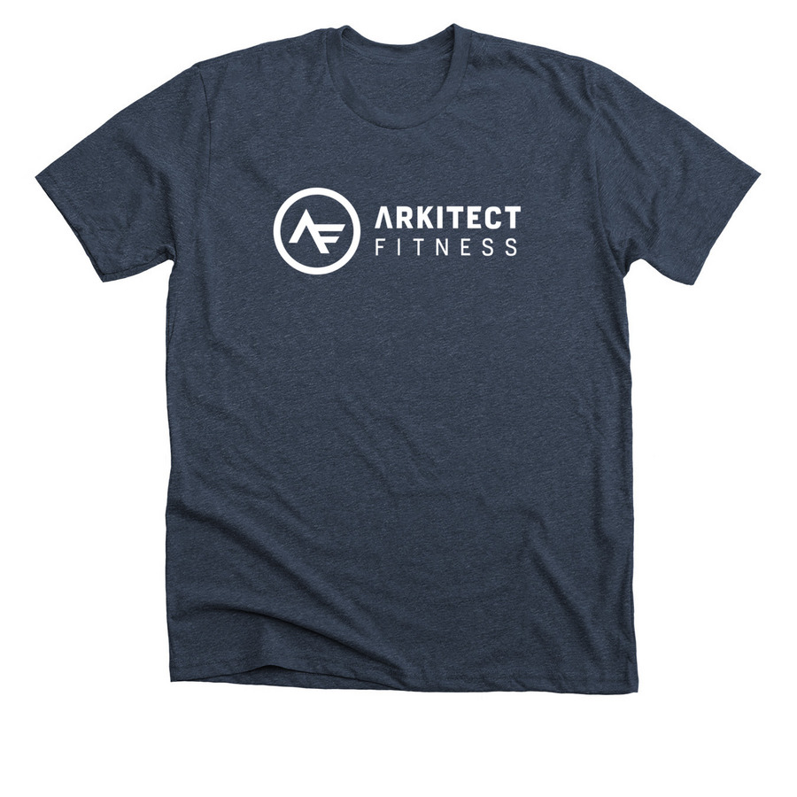 Arkitect Fitness Merch!, a Heather Midnight Navy Premium Unisex Tee