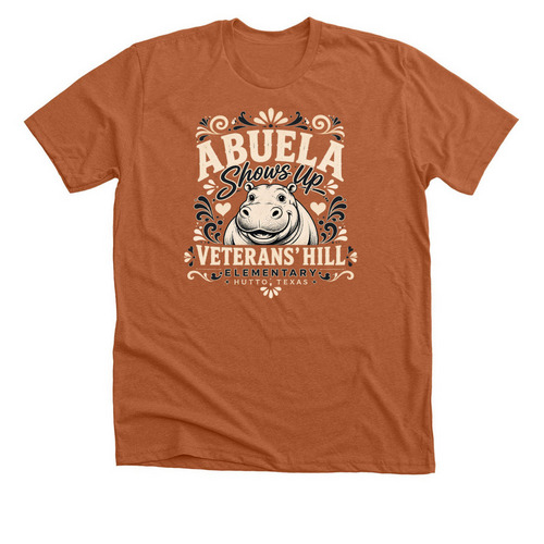 Abuela Shows Up, a Heather Autumn Premium Unisex Tee
