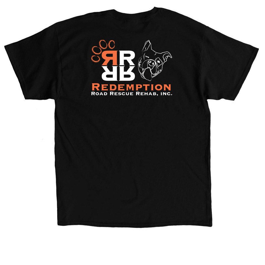 Wear Your Support for Redemption, a Black Classic Unisex Tee (back-view)