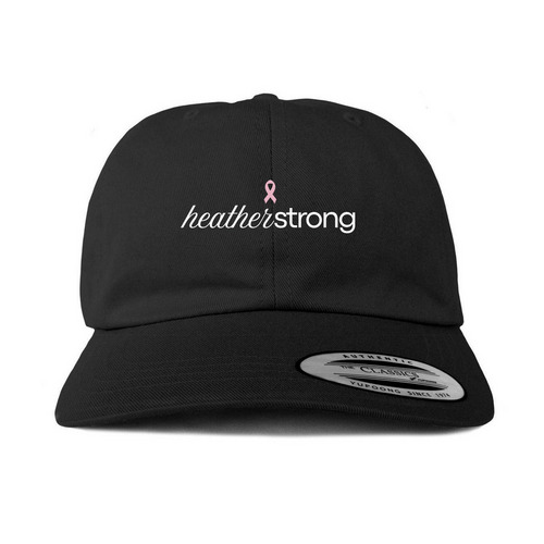Heather Strong Hats - Black, a Black Printed Classic Baseball Cap