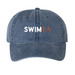 Swim California Hats, a Navy Printed Pigment Dye Baseball Cap