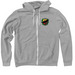 Color FIAT on the Dragon Logo Hoodie, a Athletic Heather Zip Up Hoodie