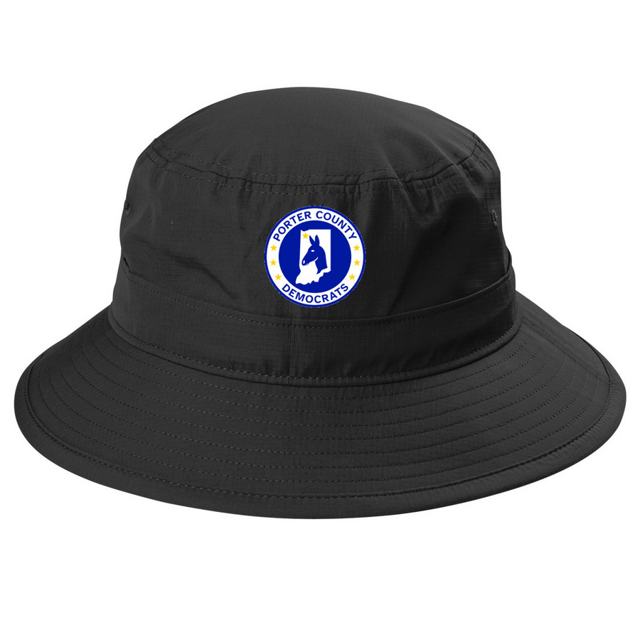 Porter County Democrats, a Black Printed UV Bucket Hat