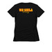 Wa?ahila Strong - Yellow & Orange Print, a Black Women's Slim Fit Tee (back-view)