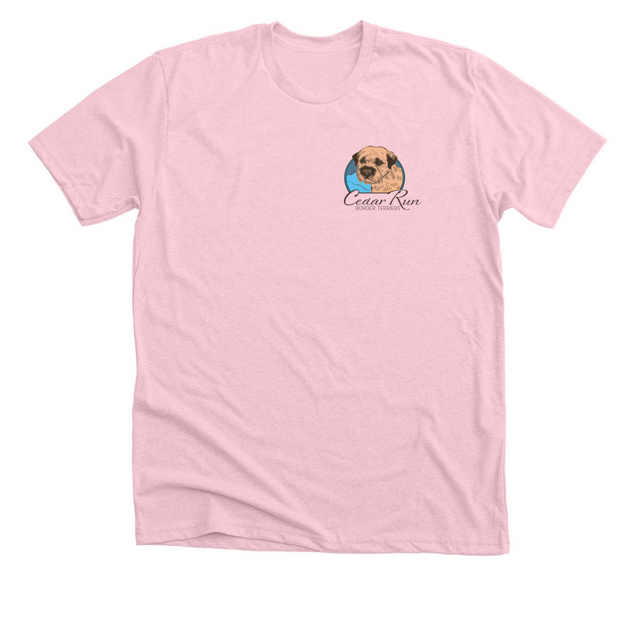 Cedar Run Border Terriers, a Heather Pink Premium Unisex Tee
