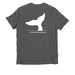 Blue Ocean Society Whale Tail Design, a Terrain Grey Allmade Organic Cotton Unisex Tee (back-view)