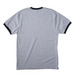 F3 PIZZA SAUP / 2026, a Athletic Heather/ Jet Black Cotton Ringer Tee (back-view)