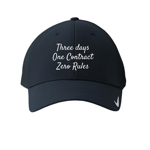 Plus one Quote, a Navy Printed Nike Dri-FIT Legacy Performance Cap