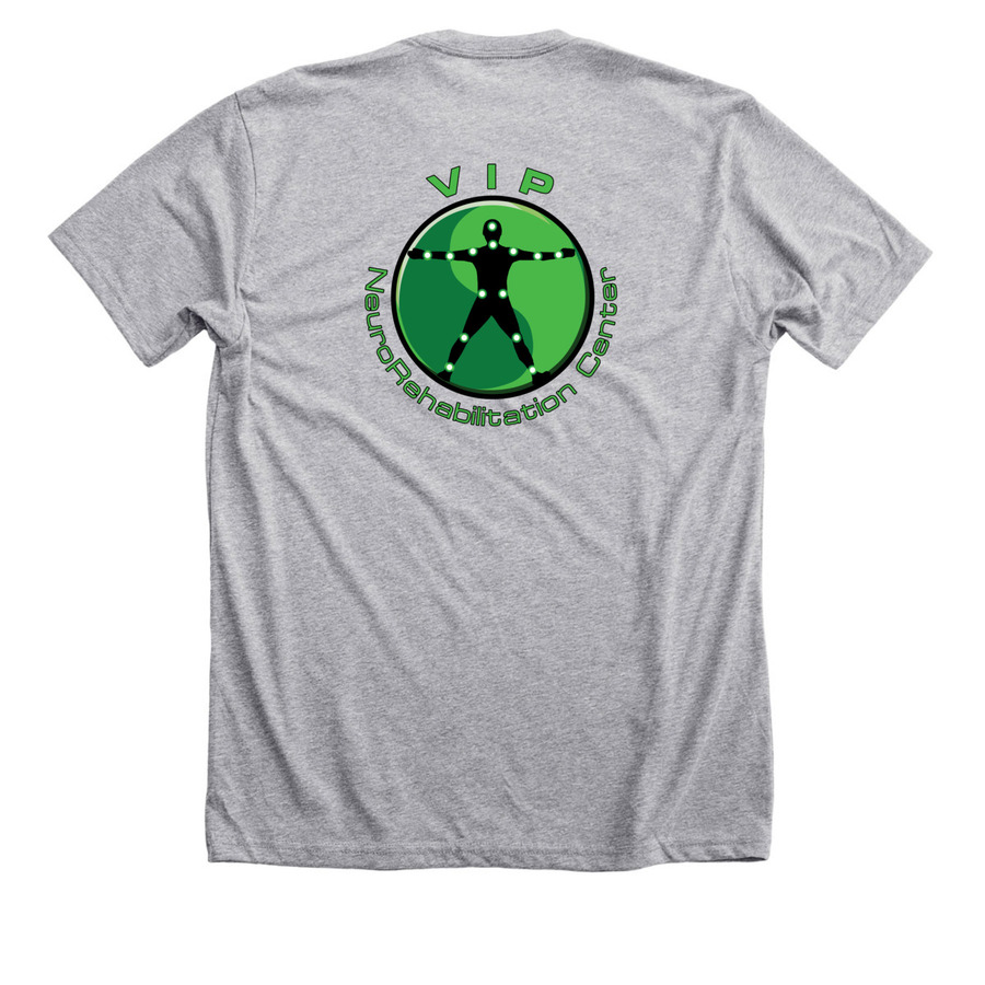 VIP SWAG, a Athletic Heather Premium Unisex Tee (back-view)