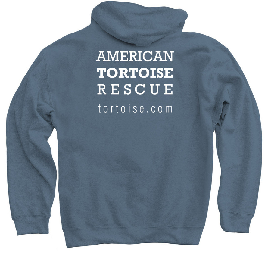 Save Us! American Tortoise Rescue, a Indigo Pullover Hoodie (back-view)