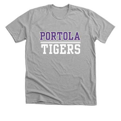 Portola Tigers, a Athletic Heather Premium Unisex Tee