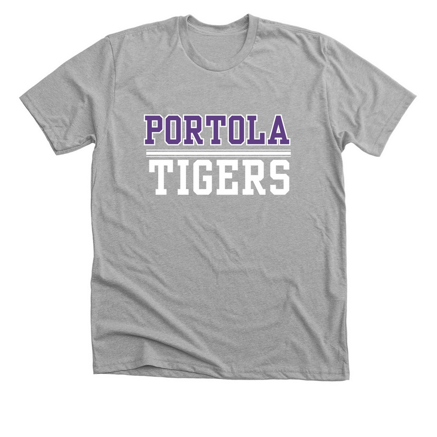 Portola Tigers, a Athletic Heather Premium Unisex Tee
