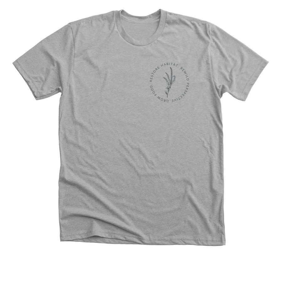 Rewild Perspective - Goldenrod, a Athletic Heather Premium Unisex Tee