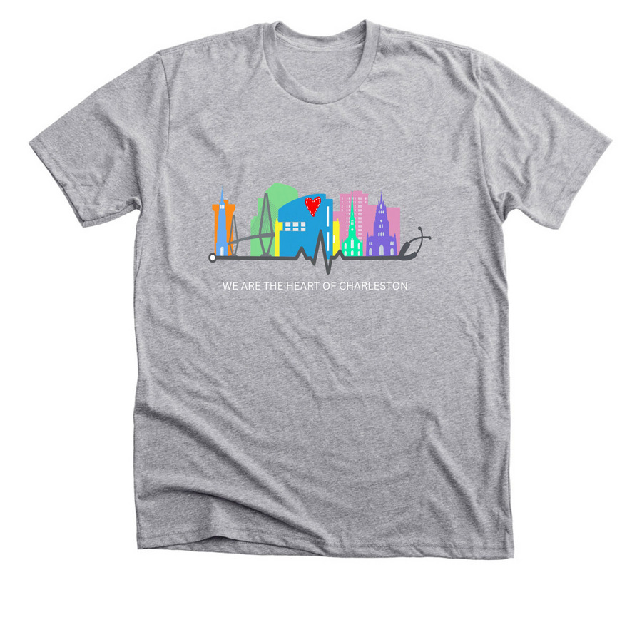 Heart of Charleston, a Athletic Heather Premium Unisex Tee
