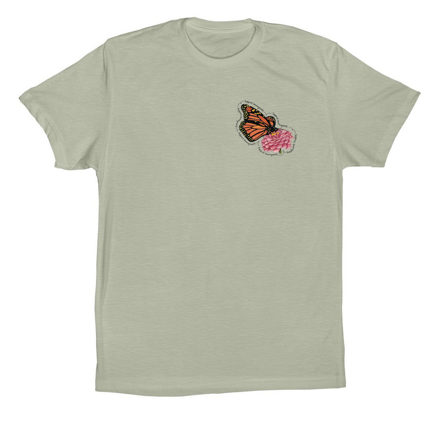 Support Immigrants (small logo - black), a Thyme Premium Cotton Tee