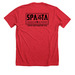 Twice Banned Yet Still I Stand, a Heather Red Premium Unisex Tee (back-view)