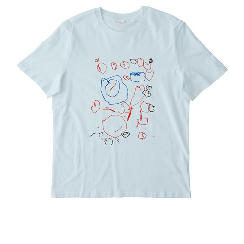 "All the Hearts" - Painting By Oliver, a Blue Ice Stanley/Stella Unisex Creator 2.0 Tee