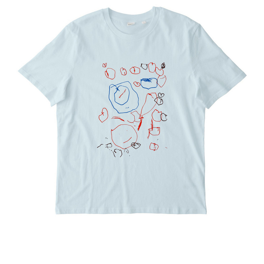 "All the Hearts" - Painting By Oliver, a Blue Ice Stanley/Stella Unisex Creator 2.0 Tee