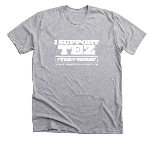 I SUPPORT TEZ GEAR, a Athletic Heather Premium Unisex Tee