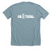 2026 Boogie tee&nbsp;, a Heather Blue Lagoon Premium Unisex Tee (back-view)