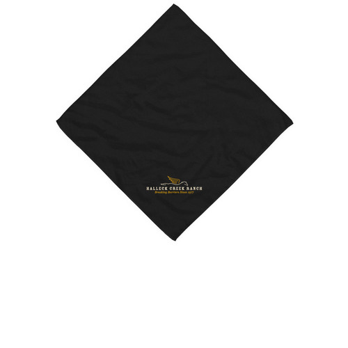 Halleck Creek Ranch Bandanas, a Black Cotton Bandana