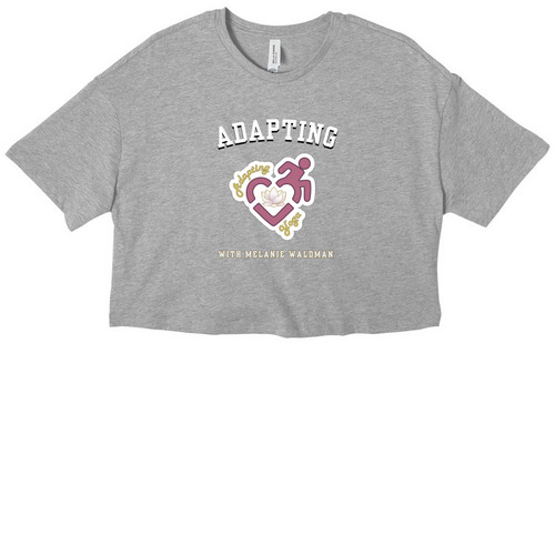 Adapting, a Athletic Heather Women?s Cropped Cotton Tee