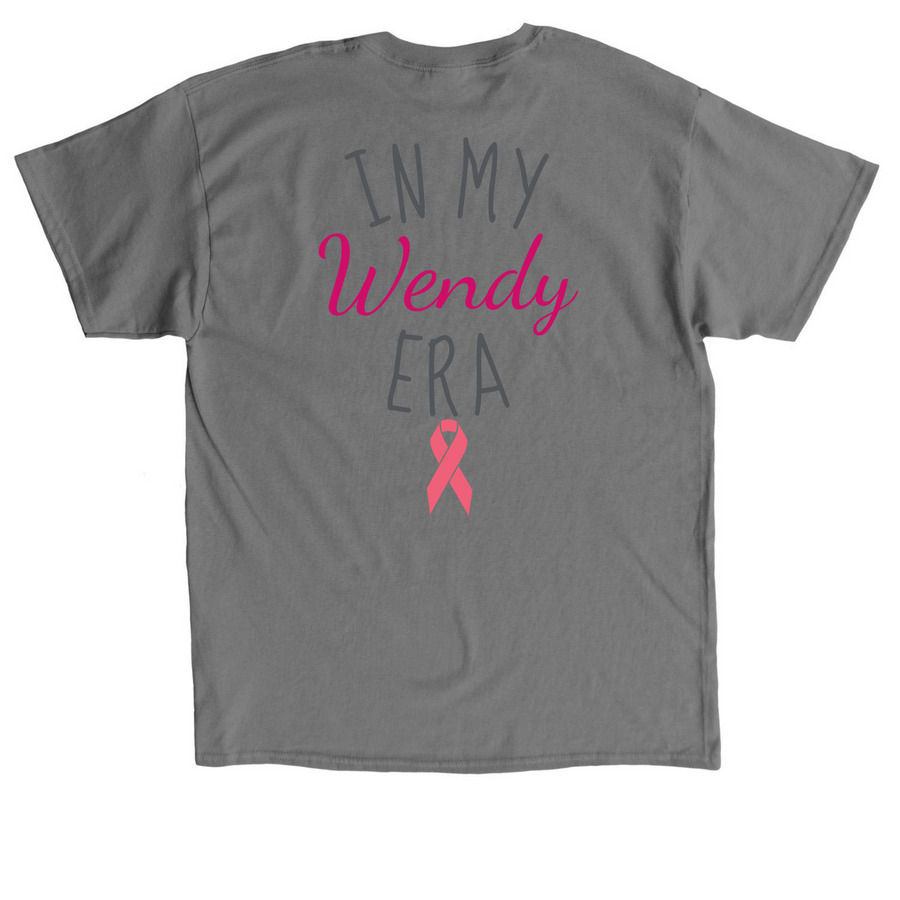 Support Wendy's Journey with Breast Cancer, a Charcoal Classic Unisex Tee (back-view)