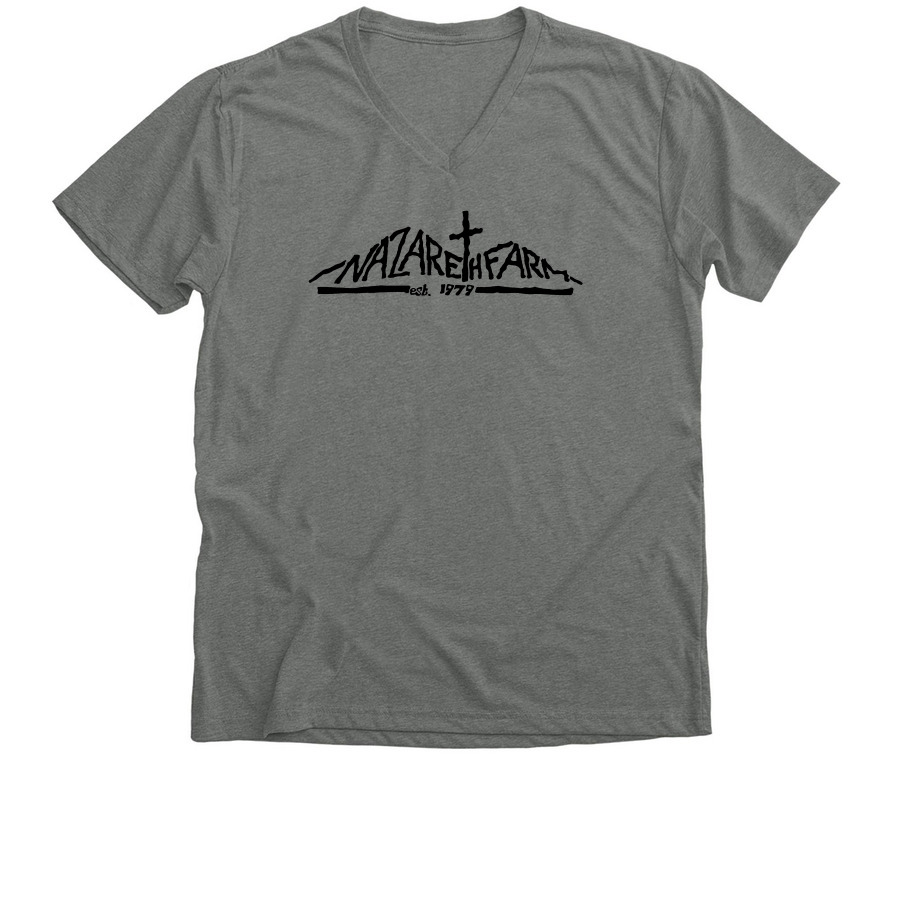 Naz Farm V-Neck, a Deep Heather Premium V-Neck Tee
