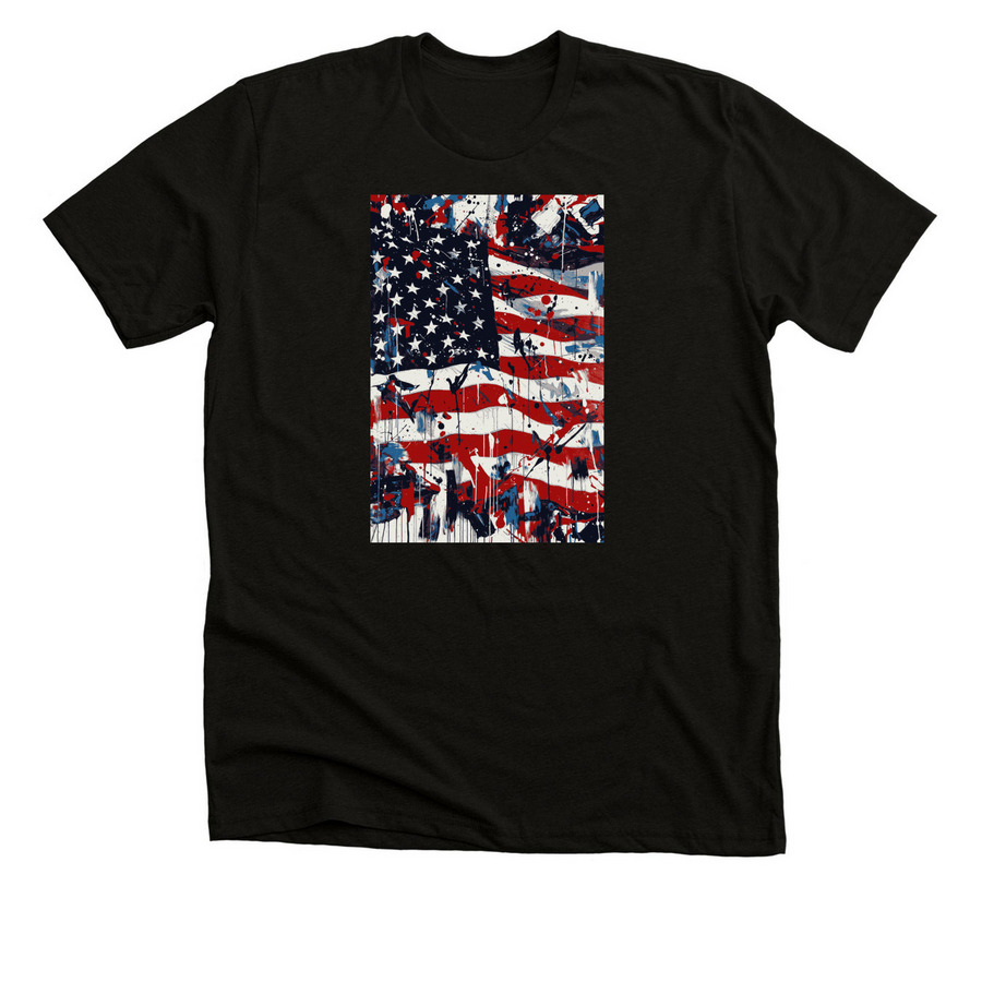 American 250 Tee, a Black Heather Premium Unisex Tee