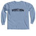 TXHR - Husky Mom, a Washed Denim Comfort Colors Long Sleeve Tee