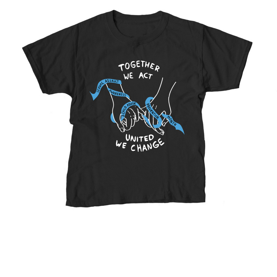 Together We Act, United We Change, a Black Youth Unisex Tee