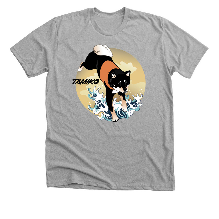 Tamiko Dock Diving, a Athletic Heather Premium Unisex Tee