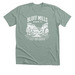 Bluff Mills, a Heather Sage Premium Unisex Tee