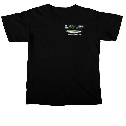 Dark Colors: Wear Your Willows Project, a Black Comfort Colors Unisex Tee
