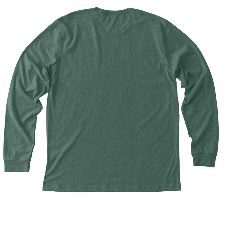 Town of Onancock Shirts (White Logo), a Heather Forest Premium Long Sleeve Tee (back-view)