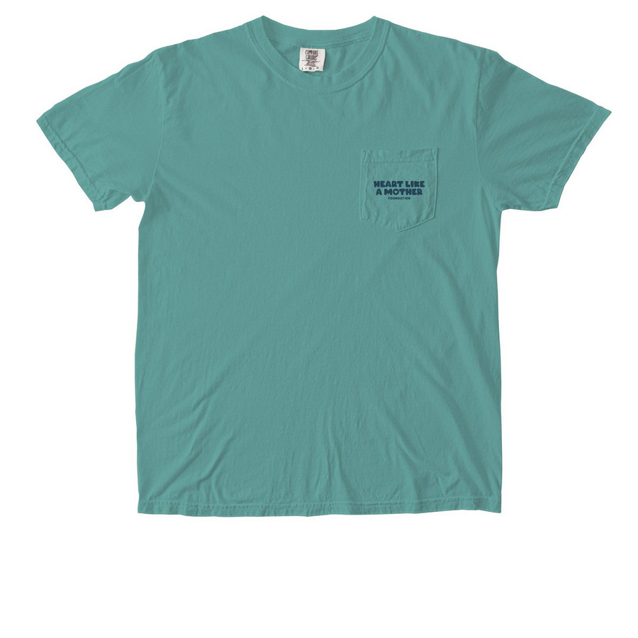 Have Heart, Will Travel Tee, a Seafoam Comfort Colors Pocket Tee
