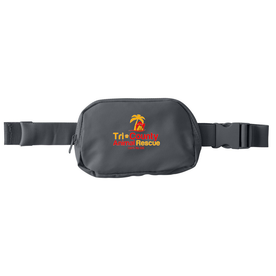 Logo Hip Pack, a Storm Grey Matte Hip Pack