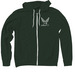 Simple Abbott Falcon, a Heather Forest Zip Up Hoodie