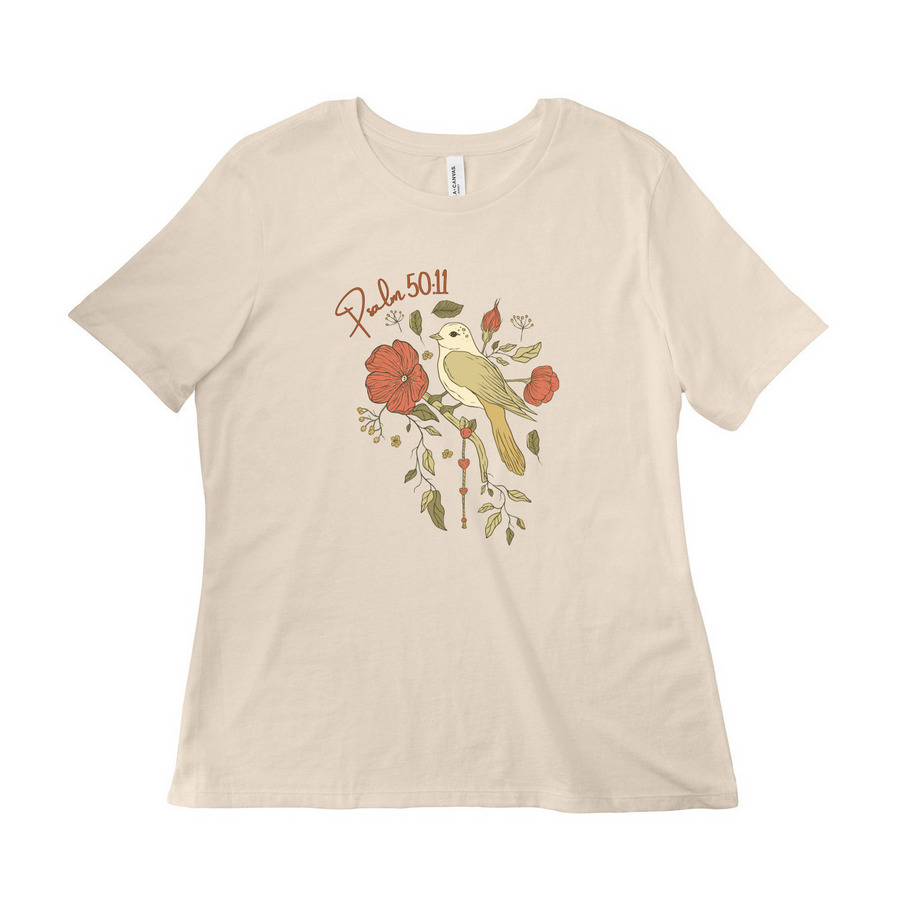 Psalm 50:11, a Natural Women?s Relaxed Cotton Tee