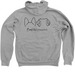 Puppy Ears, a Athletic Heather Zip Up Hoodie (back-view)