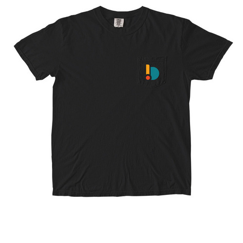 Out of Bounds Comedy, a Black Comfort Colors Pocket Tee