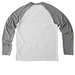 Whoo Canoes?, a Aluminum Grey/ Bright White Allmade Eco Triblend Colorblock Raglan Long Sleeve Tee (back-view)