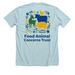 Food Animal Concerns Trust, a Heather Ice Blue Premium Unisex Tee (back-view)