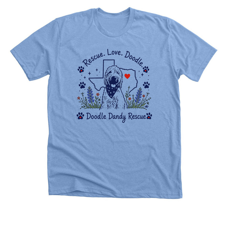 Wildflower Tee, a Heather Carolina Blue Premium Unisex Tee