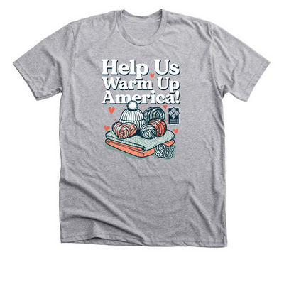 Help Us Warm Up America!, a Athletic Heather Premium Unisex Tee